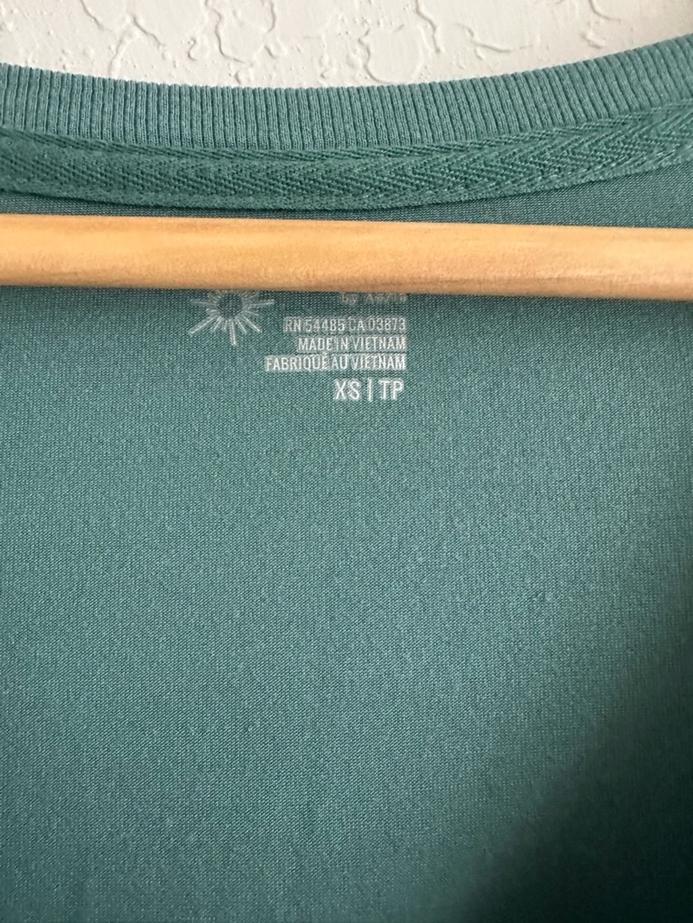 aerie Long Sleeve V-Neck Top in Teal Green - Picture 3 of 4